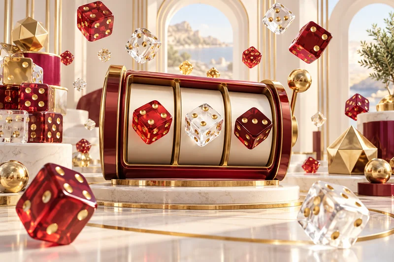 Dice Bonanza slot Slovensko – originálna svetlá ilustrácia kociek a valcov
